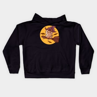 Halloween Booty Witch Cat Kids Hoodie